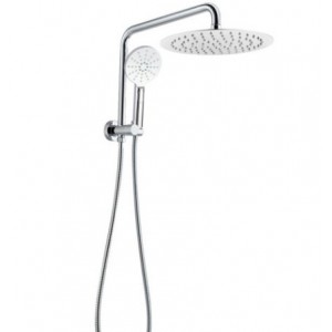 Lucid Chrome Round Shower Station Top Inlet